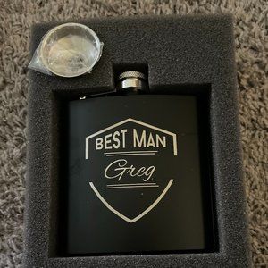 Best Man Flask with Funnel